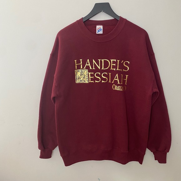 Jerzees Tops - Vintage 90s Handel's Messiah Sweatshirt XLarge Classical Music Lovers Jerzees